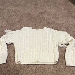 1. State Women's Cable Knit Sweater - White